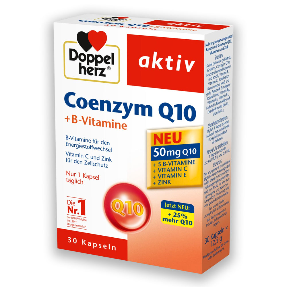 Doppelherz Aktiv Coenzym Q10 +B Vitamins Συνένζυμο Q10 +B βιταμίνες 30caps