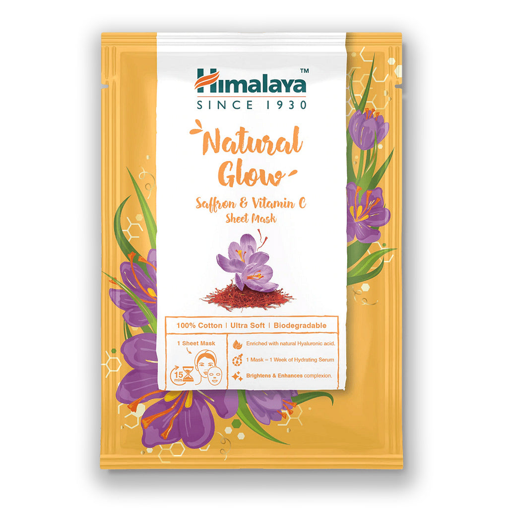 Himalaya Natural Glow Saffron & Vitamin C Sheet Mask. Μάσκα προσώπου