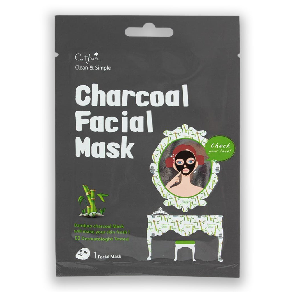 CETTUA Charcoal Facial Mask μάσκα από μπαμπού κάρβουνο