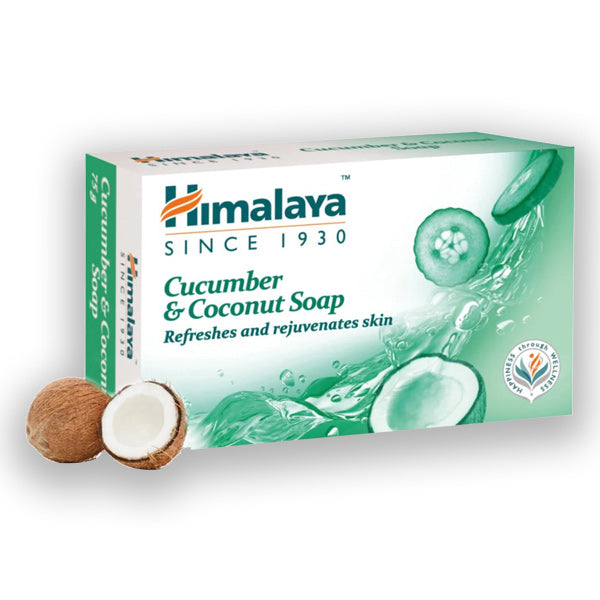 Himalaya Cucumber Refreshing Soap 75gr Απαλό καθαριστικό σαπούνι εμπλουτισμένο με Αγγούρι που ανανεώνει, απαλύνει το δέρμα