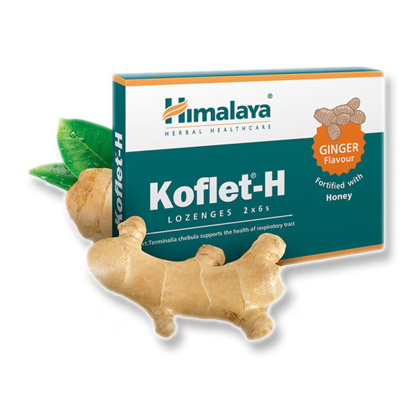 Himalaya Koflet-H Ginger 12 Lozenges  Καραμέλες για το βήχα
