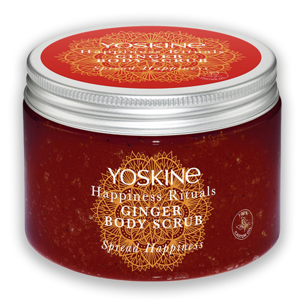 YOSKINE Happiness Rituals Ginger Body Scrub 300ml Απολεπιστικό Σώματος με Τζίντζερ