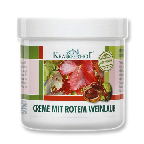 Kräuterhof Creme mit Rotem Weinlaub Κρέμα ποδιών με Αγριοκαστανο και Κοκκινα Αμπελοφυλλα 250ml