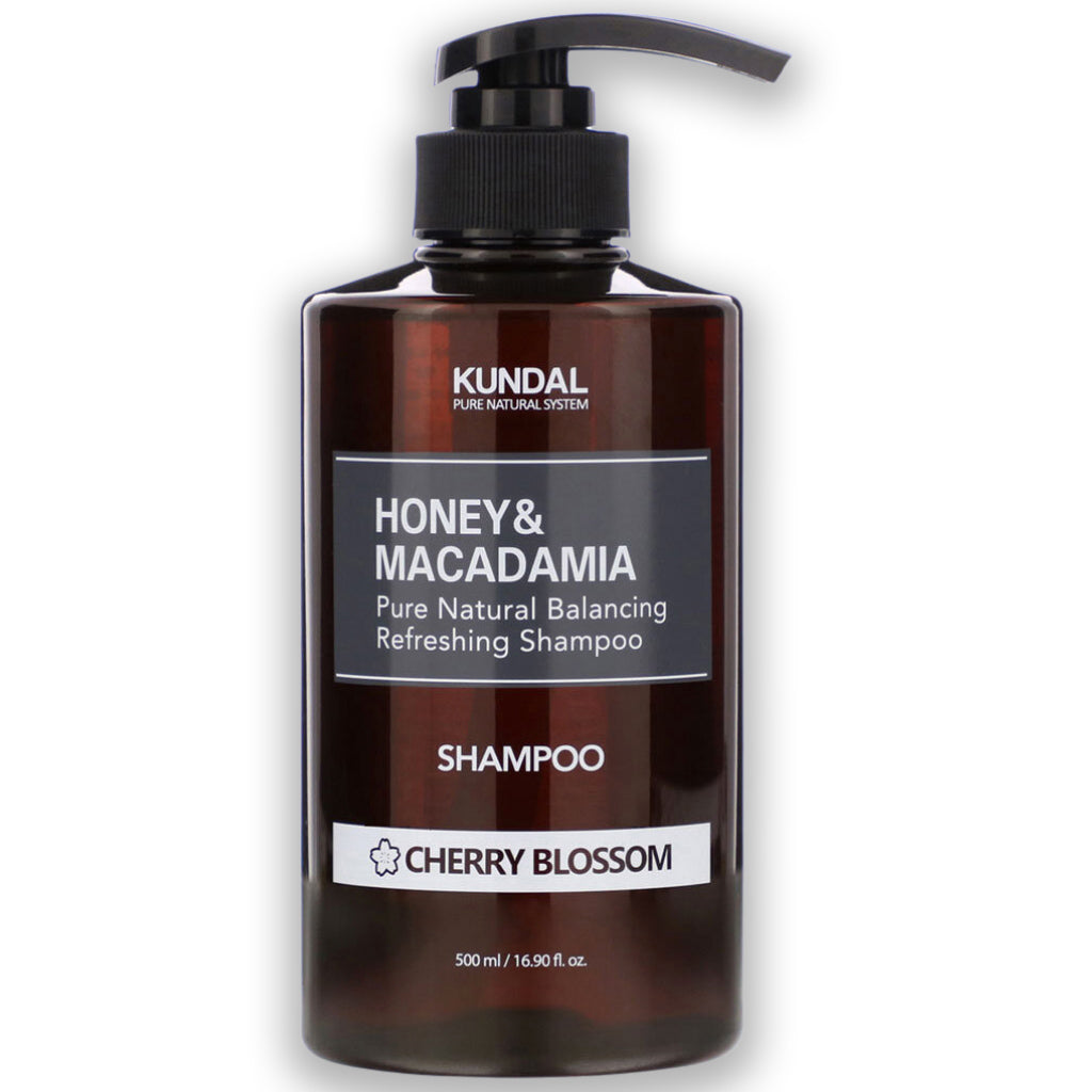 KUNDAL Honey & Macadamia Shampoo. Φυσικό Σαμπουάν με άρωμα λουλουδιού κερασιάς 500ml
