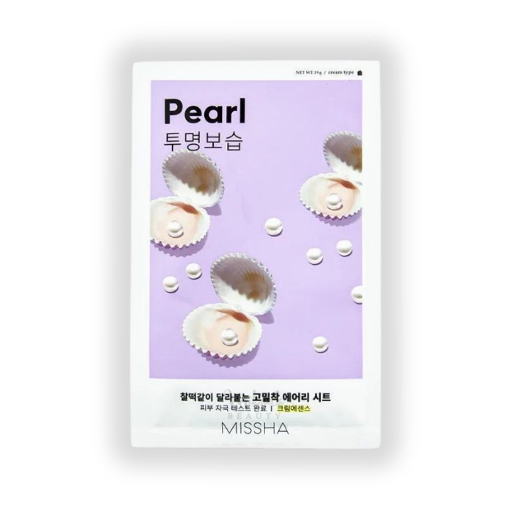 Missha Airy Fit Pearl  φύλλο μάσκας με επίδραση την φωτεινότητα και ενυδάτωση