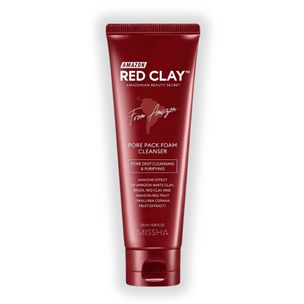 Missha Amazon Red Clay 120ml  αφρός για βαθύ καθαρισμό με άργιλο