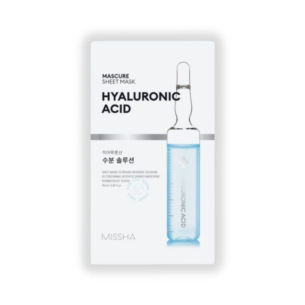 Missha Mascure Hydra Solution Sheet Mask Hyaluron Acid. Υφασμάτινη μάσκα προσώπου με υαλουρονικό οξύ