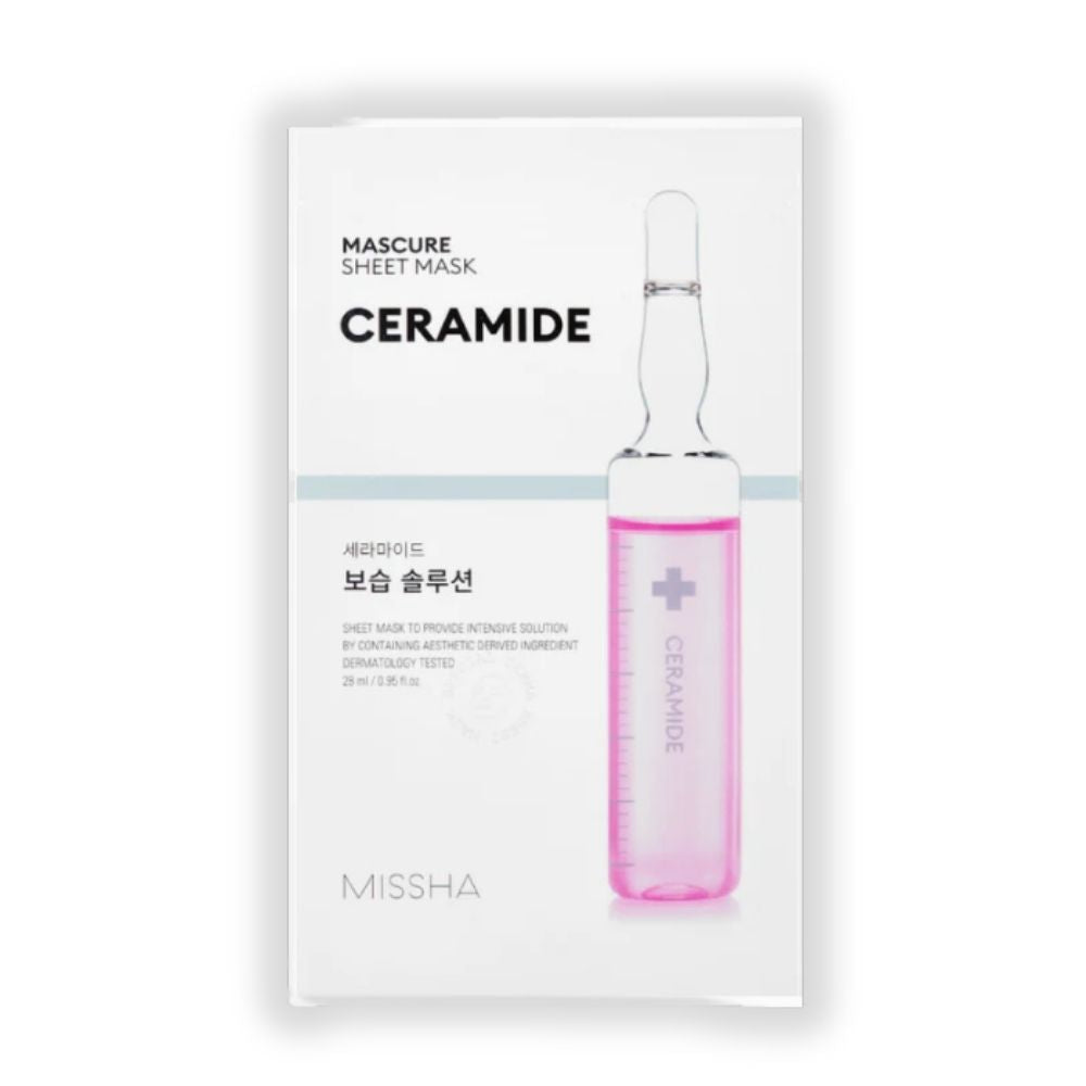 Missha Mascure Moisture Solution Sheet Mask Ceramide  Μάσκα προσώπου με κεραμίδια, κατάλληλη για ευαίσθητες και ξηρές επιδερμίδες