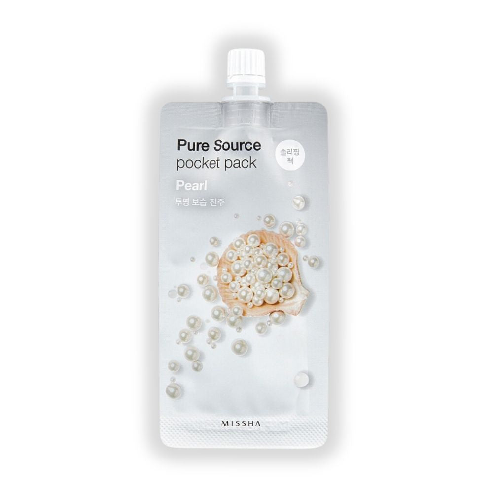 Missha Pure Source Pocket Pack Pearl  10ml Μάσκα νύχτας με σωματίδια μαργαριταριού