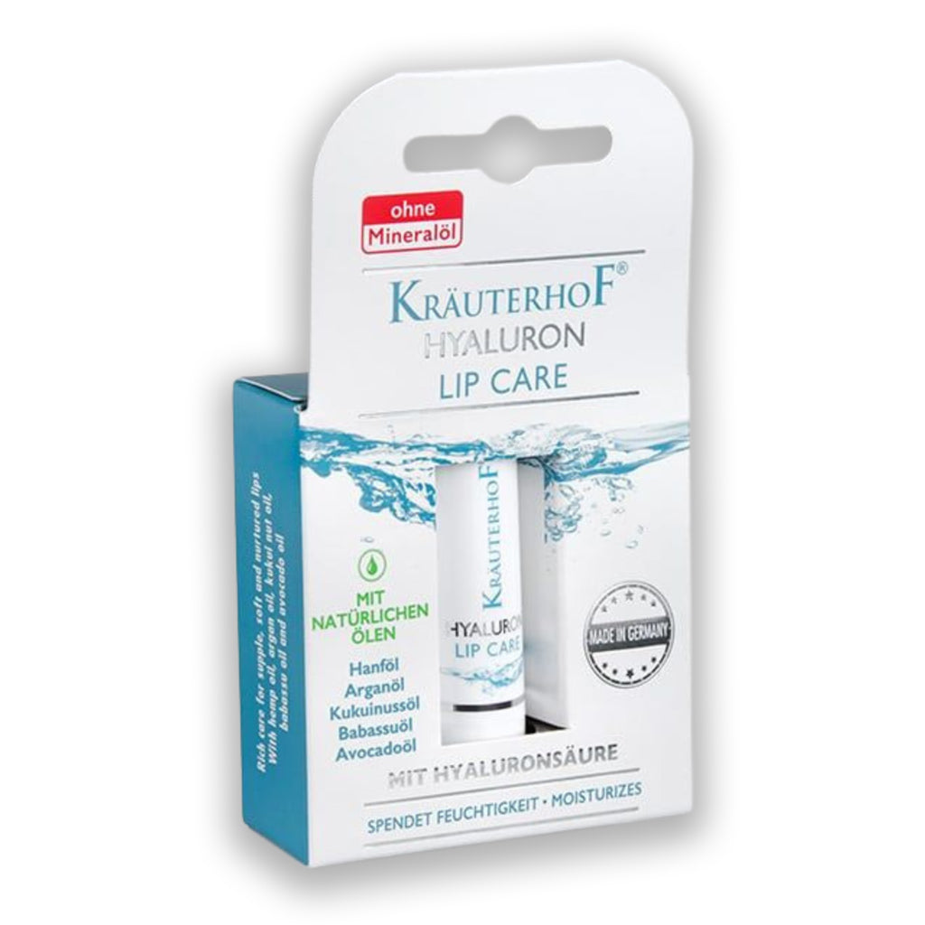 Kräuterhof Hyaluron+ Lip Balm. Βάλσαμο για τα χείλη με Υαλουρονικό οξύ