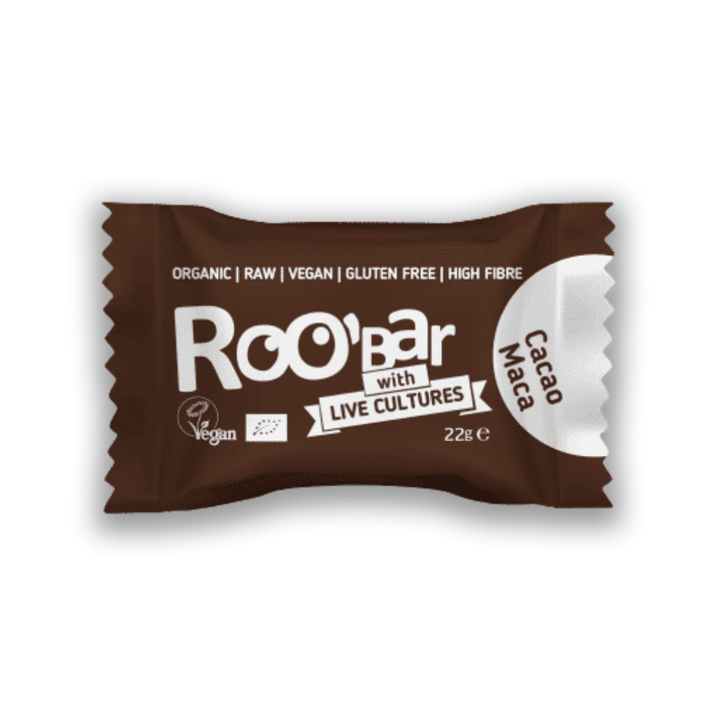 Roobar with Live Cultures Energy Ball Cacao Maca Βιολογική ακατέργαστη μπάλα με μάκα και κακάο 22gr