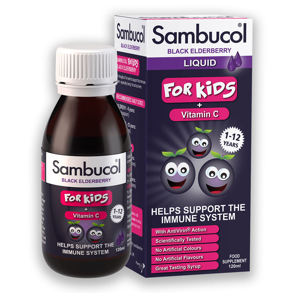Sambucol Black Elderberry Σιρόπι για παιδιά + Βιταμίνη C 120ml