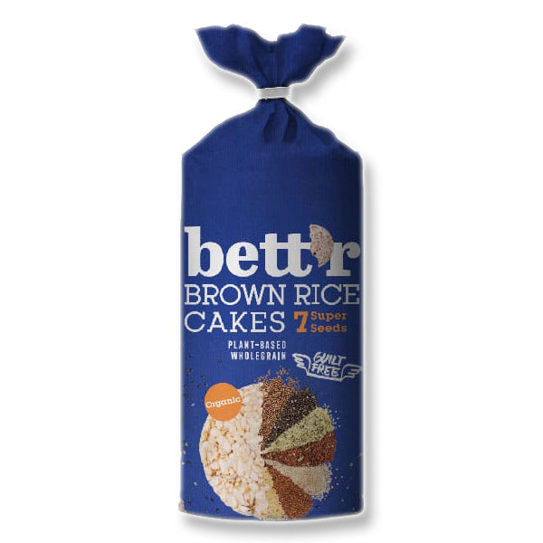 Bettr Brown Rice Cakes with 7 Super Seeds BIO Ρυζογκοφρέτες ολικής αλέσεως με 7 σπόρους 120gr