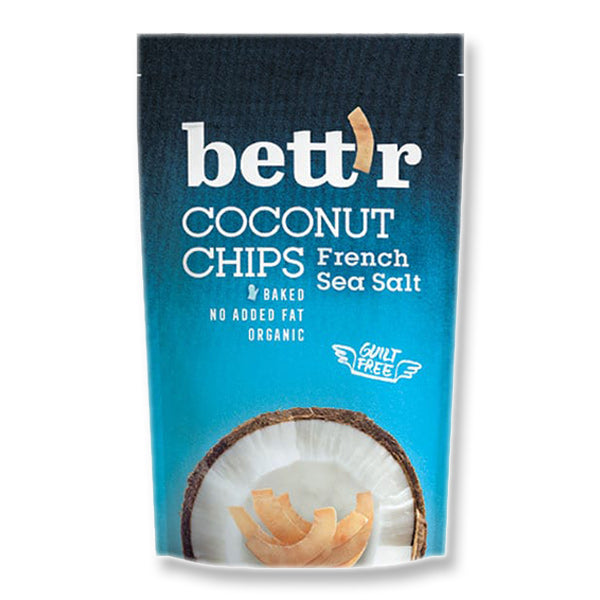 Bettr Coconut Chips with Frech Sea Salt BIO Τσιπς καρύδας με γαλλικό αλάτι 40/70gr