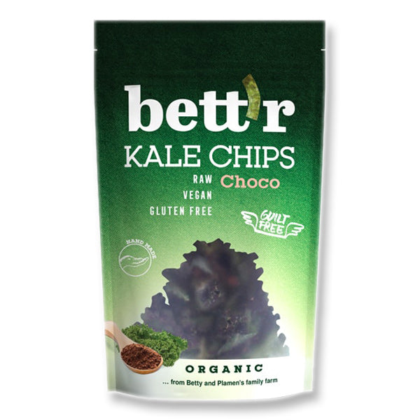 Bettr Kale Chips Chocolate BIO Τσιπς Καλέ με σοκολάτα 30gr