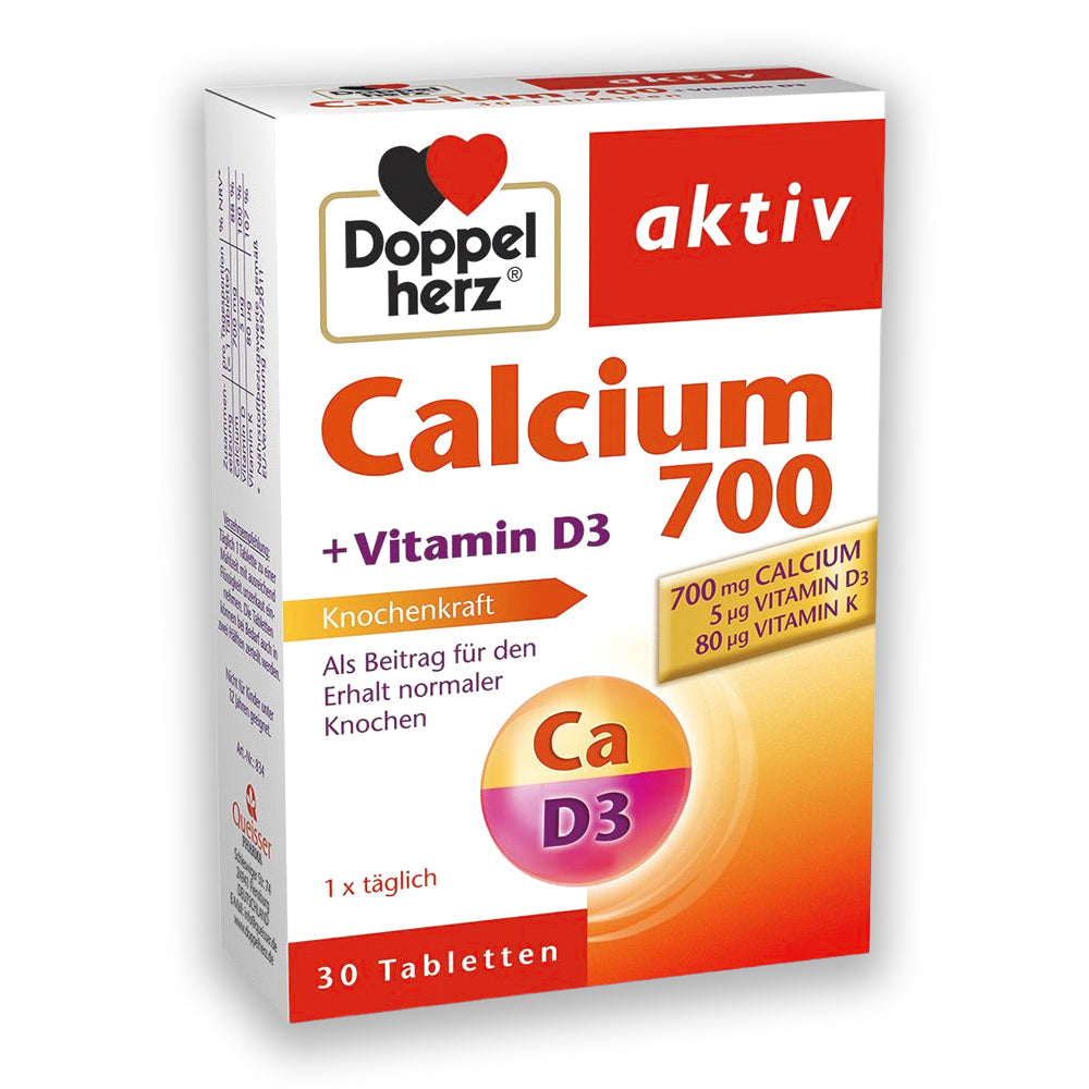 Doppelherz Aktiv Calcium 700 +Vitamins D+K Ασβέστιο 700 +Βιταμίνες D+K 30tabs