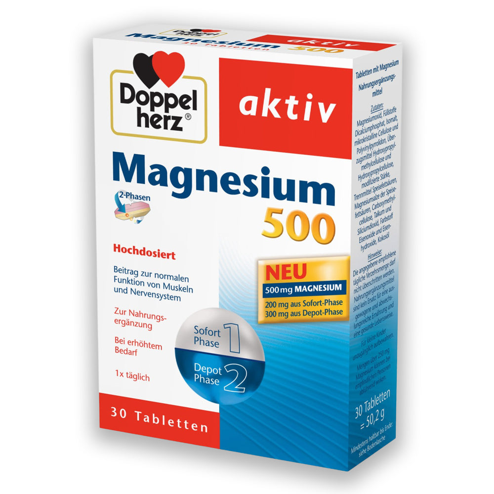 Doppelherz Aktiv Magnesium Μαγνήσιο 500 Depot 30 caps