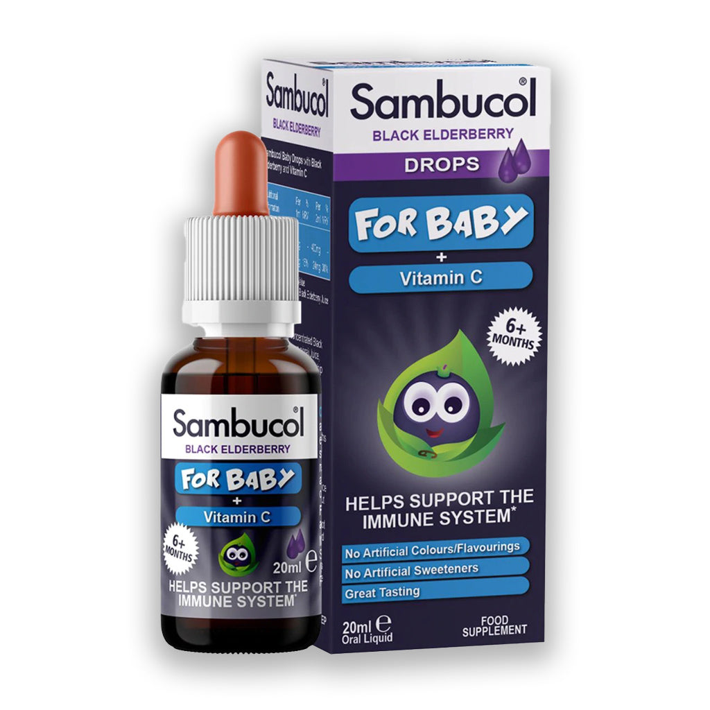Sambucol Black Elderberry Drops for Baby 20ml Για μωρά με μαύρα μούρα και βιταμίνη C